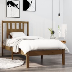 vidaXL Massivholzbett Honigbraun 75x190 cm