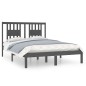 vidaXL Massivholzbett Grau 135x190 cm vidaXL Massivholzbett Grau 135x190 cm