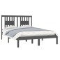 vidaXL Massivholzbett Grau 135x190 cm vidaXL Massivholzbett Grau 135x190 cm