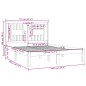 vidaXL Massivholzbett Grau 135x190 cm vidaXL Massivholzbett Grau 135x190 cm