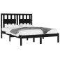 vidaXL Massivholzbett Schwarz Kiefer 140x190 cm vidaXL Massivholzbett Schwarz Kiefer 140x190 cm