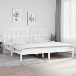 vidaXL Massivholzbett Weiß Kiefer 200x200 cm
