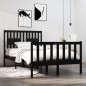 vidaXL Massivholzbett Schwarz 120x190 cm vidaXL Massivholzbett Schwarz 120x190 cm