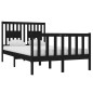 vidaXL Massivholzbett Schwarz 120x190 cm vidaXL Massivholzbett Schwarz 120x190 cm