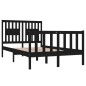 vidaXL Massivholzbett Schwarz 120x190 cm vidaXL Massivholzbett Schwarz 120x190 cm