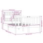 vidaXL Massivholzbett Schwarz 120x190 cm vidaXL Massivholzbett Schwarz 120x190 cm