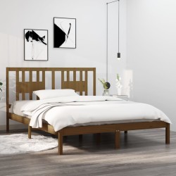 vidaXL Massivholzbett Honigbraun Kiefer 140x200 cm
