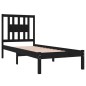 vidaXL Massivholzbett Schwarz Kiefer 90x200 cm vidaXL Massivholzbett Schwarz Kiefer 90x200 cm