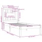 vidaXL Massivholzbett Schwarz Kiefer 90x200 cm vidaXL Massivholzbett Schwarz Kiefer 90x200 cm