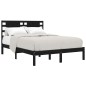 vidaXL Massivholzbett Schwarz 120x190 cm vidaXL Massivholzbett Schwarz 120x190 cm