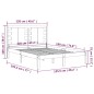vidaXL Massivholzbett Schwarz 120x190 cm vidaXL Massivholzbett Schwarz 120x190 cm