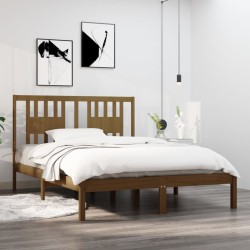 vidaXL Massivholzbett Honigbraun Kiefer 120x200 cm