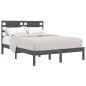 vidaXL Massivholzbett Grau 120x190 cm vidaXL Massivholzbett Grau 120x190 cm