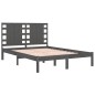 vidaXL Massivholzbett Grau 120x190 cm vidaXL Massivholzbett Grau 120x190 cm