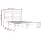 vidaXL Massivholzbett Grau Kiefer 150x200 cm vidaXL Massivholzbett Grau Kiefer 150x200 cm