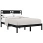 vidaXL Massivholzbett Schwarz Kiefer 140x190 cm vidaXL Massivholzbett Schwarz Kiefer 140x190 cm