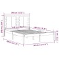 vidaXL Massivholzbett Schwarz Kiefer 140x190 cm vidaXL Massivholzbett Schwarz Kiefer 140x190 cm