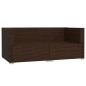 2-Sitzer-Sofa mit Kissen Braun Poly Rattan 2-Sitzer-Sofa mit Kissen Braun Poly Rattan