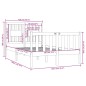 vidaXL Massivholzbett Weiß 120x190 cm vidaXL Massivholzbett Weiß 120x190 cm