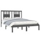 vidaXL Massivholzbett Grau Kiefer 140x190 cm vidaXL Massivholzbett Grau Kiefer 140x190 cm