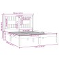 vidaXL Massivholzbett Grau Kiefer 140x190 cm vidaXL Massivholzbett Grau Kiefer 140x190 cm