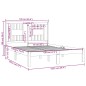 vidaXL Massivholzbett Grau 120x190 cm vidaXL Massivholzbett Grau 120x190 cm