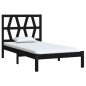vidaXL Massivholzbett Schwarz Kiefer 75x190 cm vidaXL Massivholzbett Schwarz Kiefer 75x190 cm
