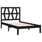 vidaXL Massivholzbett Schwarz Kiefer 75x190 cm vidaXL Massivholzbett Schwarz Kiefer 75x190 cm