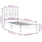 vidaXL Massivholzbett Schwarz Kiefer 75x190 cm vidaXL Massivholzbett Schwarz Kiefer 75x190 cm