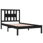 vidaXL Massivholzbett Schwarz Kiefer 100x200 cm vidaXL Massivholzbett Schwarz Kiefer 100x200 cm