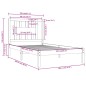 vidaXL Massivholzbett Schwarz Kiefer 100x200 cm vidaXL Massivholzbett Schwarz Kiefer 100x200 cm