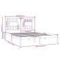 vidaXL Massivholzbett Honigbraun 150x200 cm vidaXL Massivholzbett Honigbraun 150x200 cm