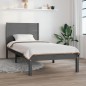 vidaXL Massivholzbett Grau Kiefer 90x200 cm vidaXL Massivholzbett Grau Kiefer 90x200 cm