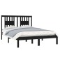 vidaXL Massivholzbett Schwarz Kiefer 140x190 cm vidaXL Massivholzbett Schwarz Kiefer 140x190 cm