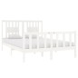 vidaXL Massivholzbett Weiß 140x190 cm vidaXL Massivholzbett Weiß 140x190 cm
