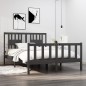 vidaXL Massivholzbett Grau 120x190 cm vidaXL Massivholzbett Grau 120x190 cm