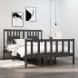 vidaXL Massivholzbett Grau 140x190 cm vidaXL Massivholzbett Grau 140x190 cm