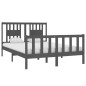 vidaXL Massivholzbett Grau 140x190 cm vidaXL Massivholzbett Grau 140x190 cm