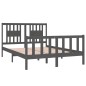 vidaXL Massivholzbett Grau 140x190 cm vidaXL Massivholzbett Grau 140x190 cm