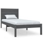 vidaXL Massivholzbett Grau 90x190 cm vidaXL Massivholzbett Grau 90x190 cm