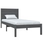 vidaXL Massivholzbett Grau 90x190 cm vidaXL Massivholzbett Grau 90x190 cm