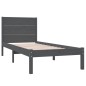 vidaXL Massivholzbett Grau 90x190 cm vidaXL Massivholzbett Grau 90x190 cm