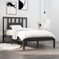 vidaXL Massivholzbett Grau Kiefer 90x200 cm vidaXL Massivholzbett Grau Kiefer 90x200 cm