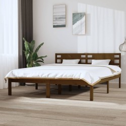 vidaXL Massivholzbett Honigbraun Kiefer 160x200 cm