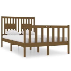 vidaXL Massivholzbett Honigbraun 120x190 cm