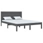 vidaXL Massivholzbett Grau 120x190 cm vidaXL Massivholzbett Grau 120x190 cm