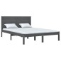 vidaXL Massivholzbett Grau 150x200 cm vidaXL Massivholzbett Grau 150x200 cm