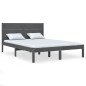 vidaXL Massivholzbett Grau Kiefer 140x190 cm vidaXL Massivholzbett Grau Kiefer 140x190 cm