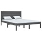vidaXL Massivholzbett Grau Kiefer 140x190 cm vidaXL Massivholzbett Grau Kiefer 140x190 cm