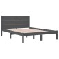 vidaXL Massivholzbett Grau Kiefer 140x190 cm vidaXL Massivholzbett Grau Kiefer 140x190 cm